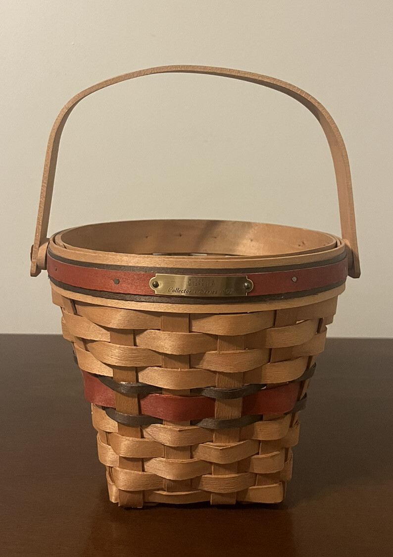 1997 Hersheys MAPLETREE Basket & Protector Handmade 1st In Collectors Series