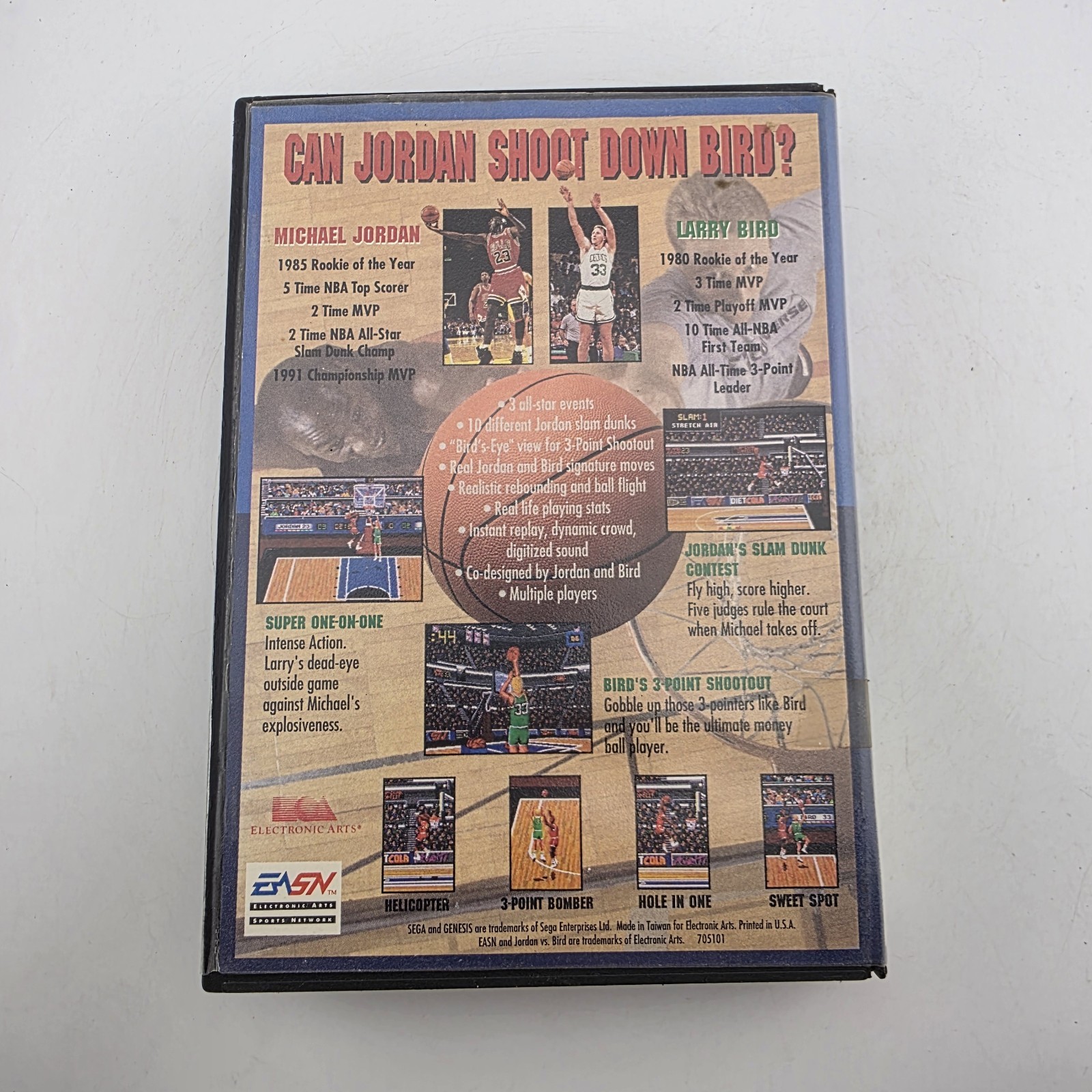 Jordan Vs Bird Super One-On-One Case (SEGA Genesis) Authentic BOX ONLY