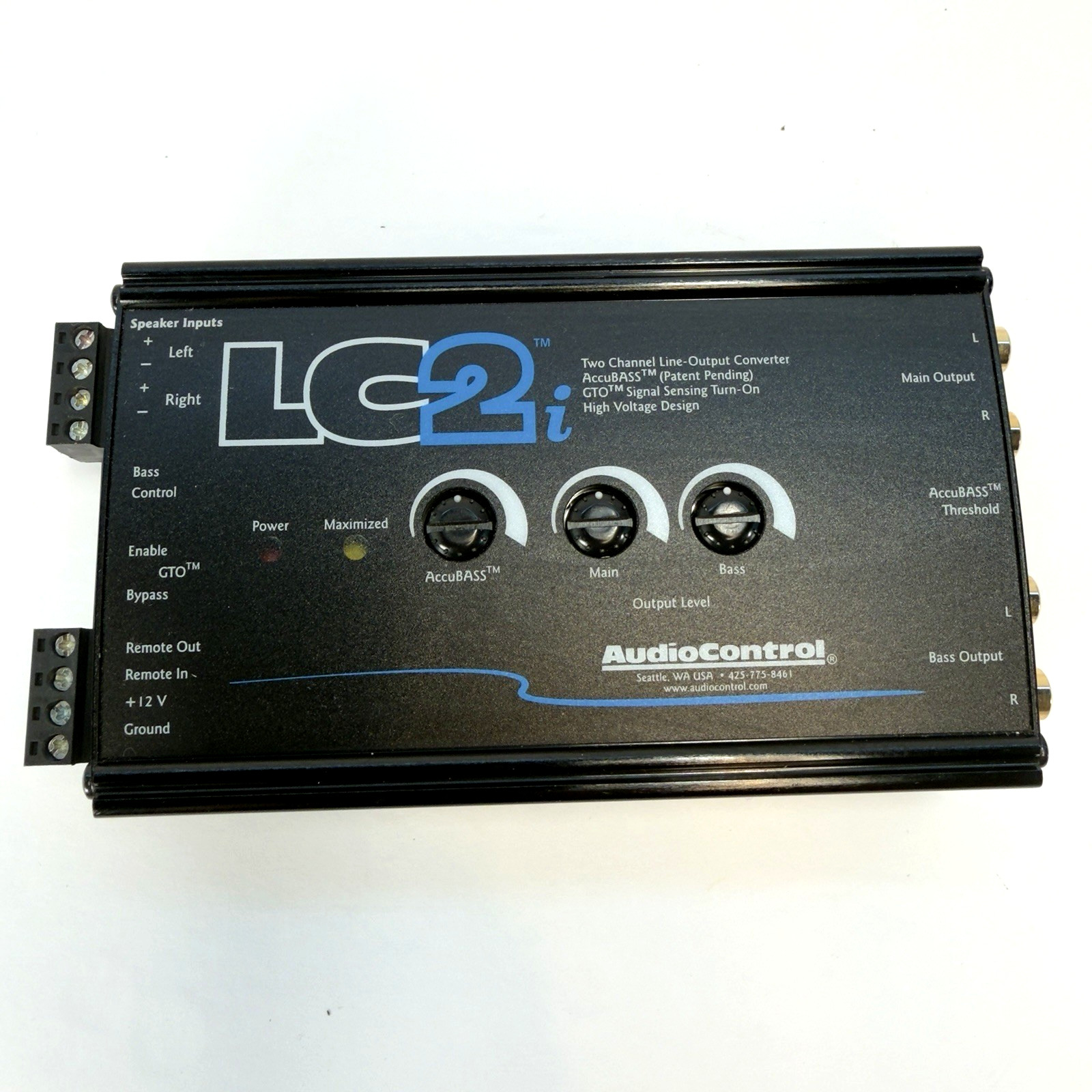 AudioControl LC2i 2-Channel Line Output Converter AccuBASS GTO Car Audio