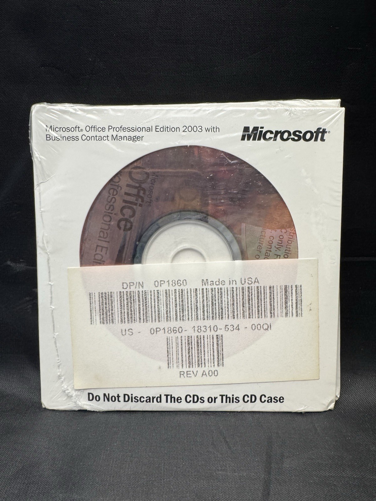 Sealed Microsoft Office Pro 2003 OEM Dell COA Key Included