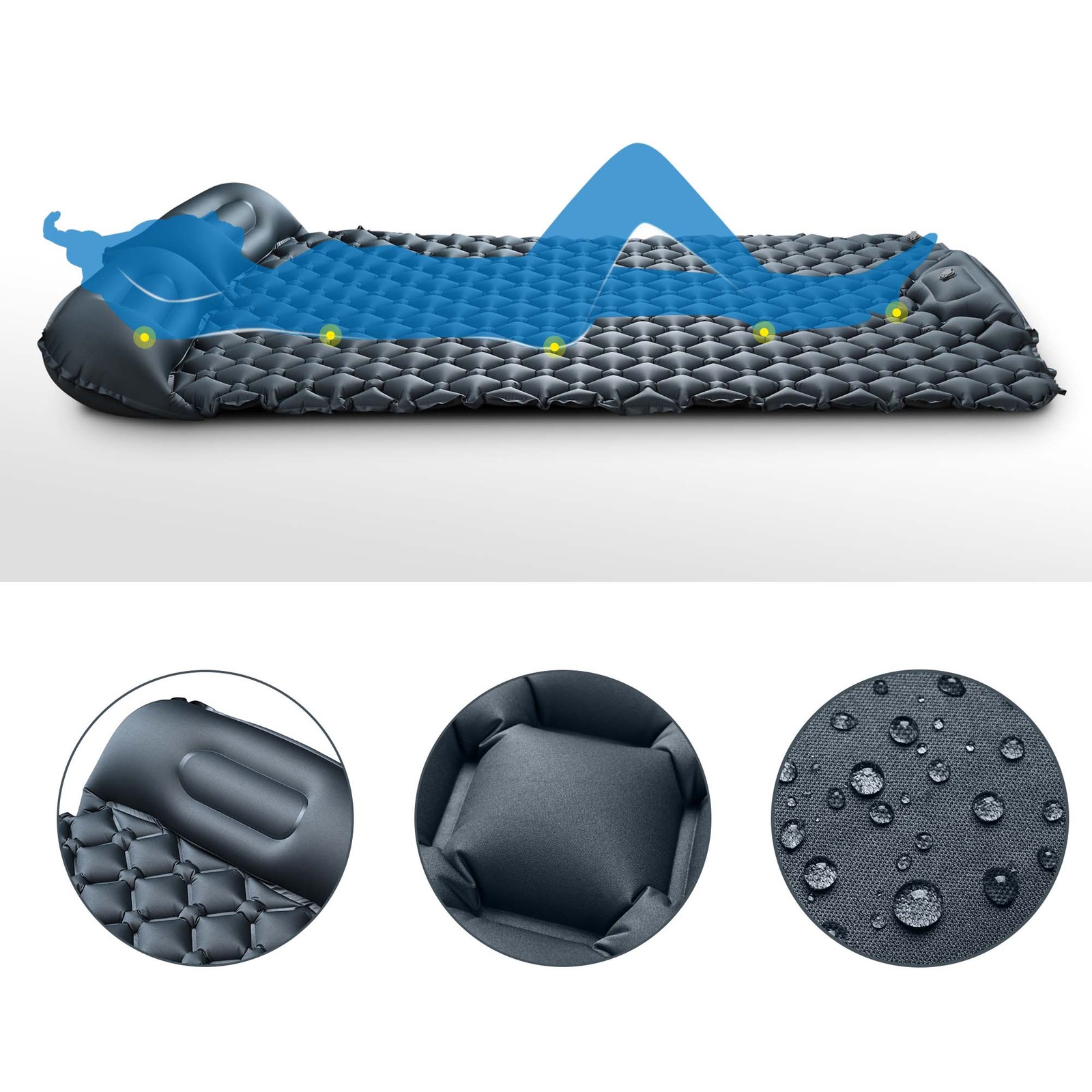 2-Person Sleeping Cot Pad - Comfortable for Camping/Outdoor Use