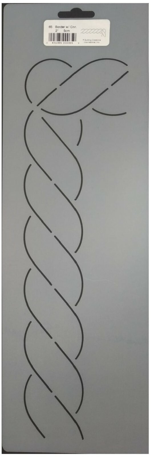 Quilting Stencil Rope Border W/ Corner Quilt Pattern 2" Design Quilters Stencils