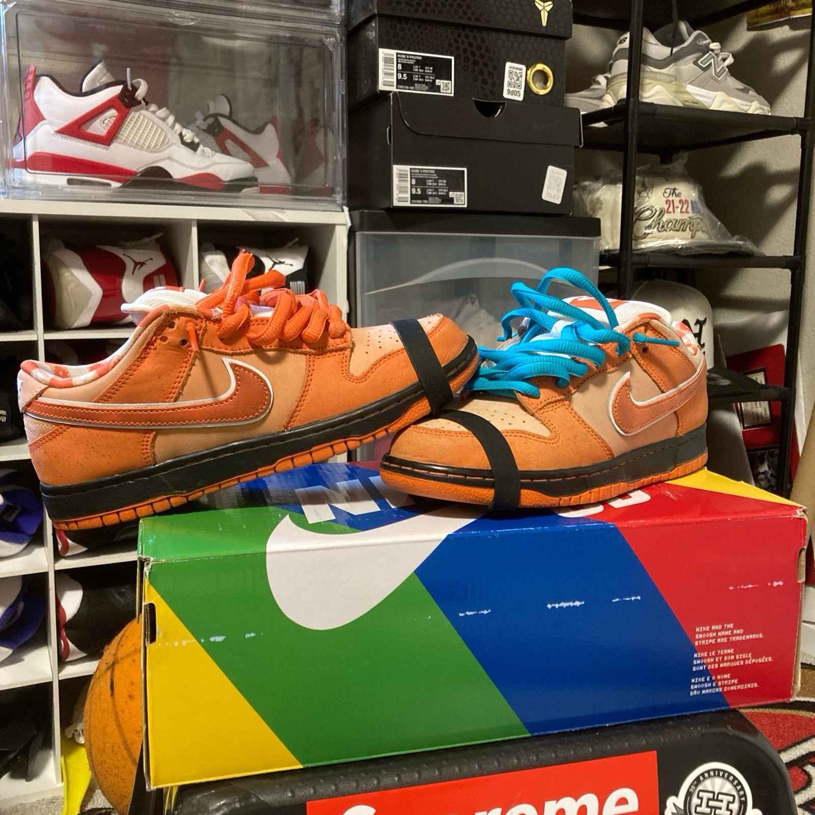 Nike SB Dunk Low OG QS Orange Skateboarding Shoes US Size 6
