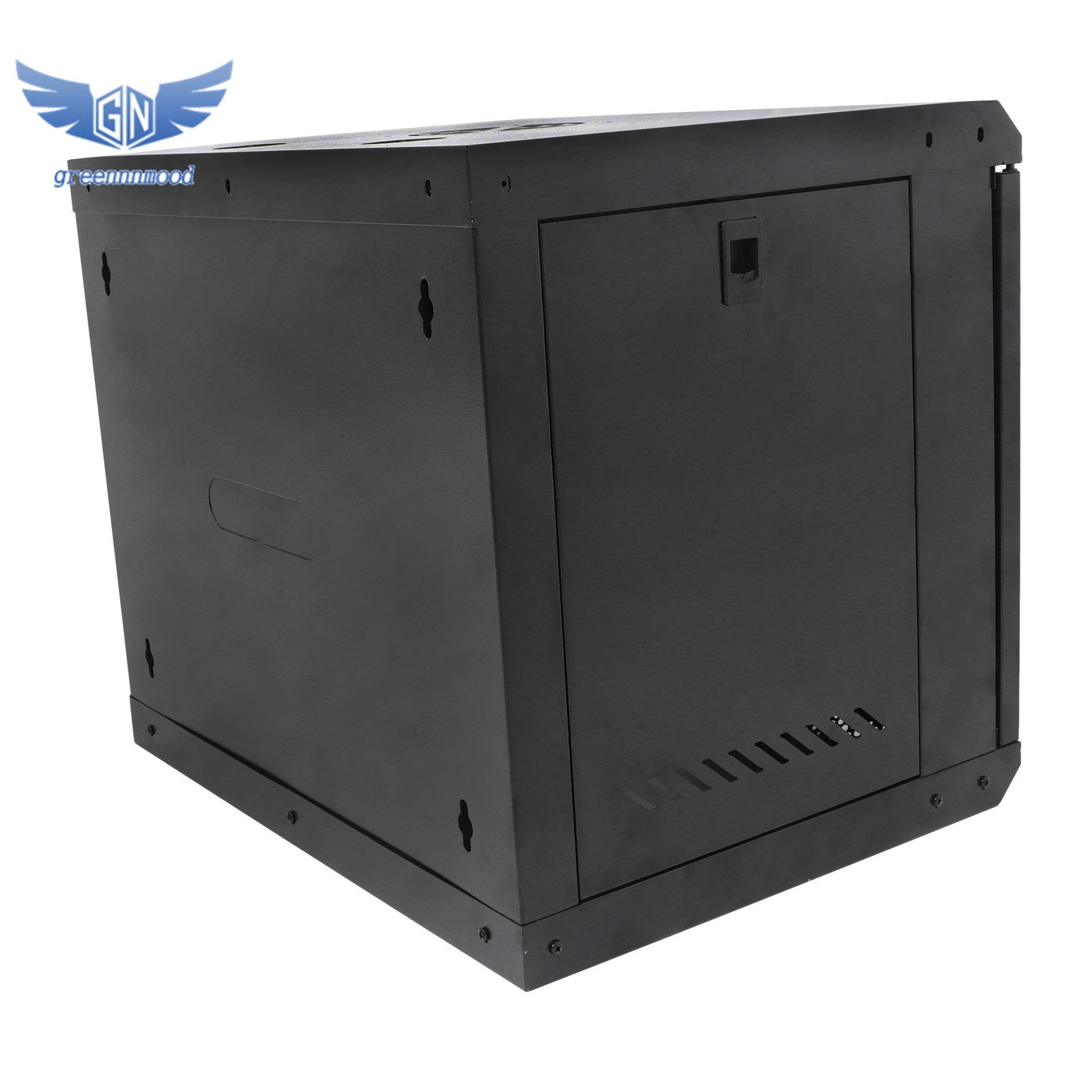 9U Wall Mount Network Server Rack Cabinet Enclosure 15.5'' Deep Door Lock Balck