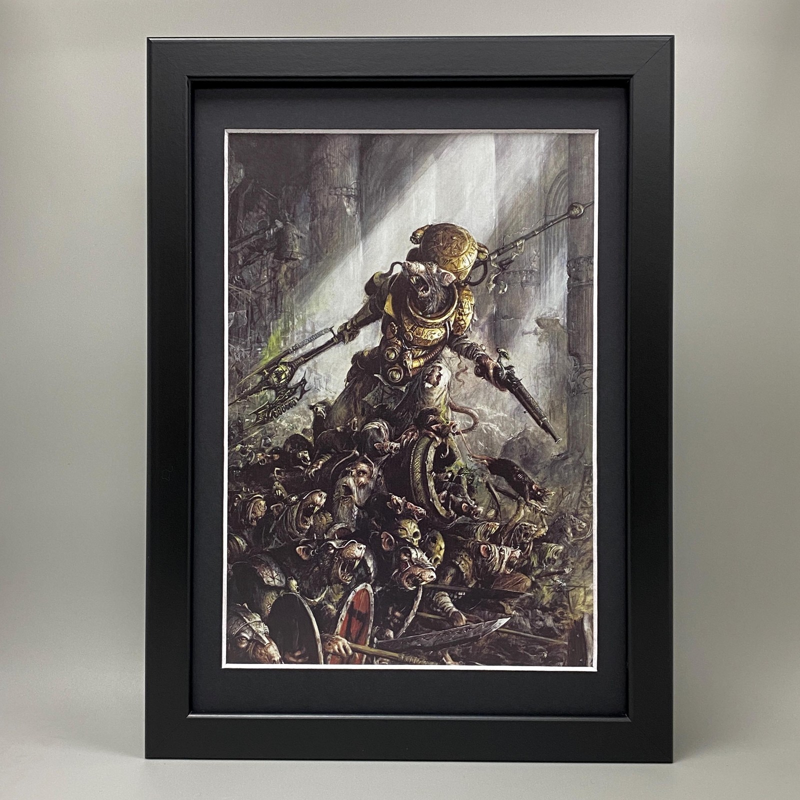 SKAVEN FRAMED ART LOATHSOME RATMEN WARLORD CHAOS WARHAMMER AGE OF SIGMAR AOS
