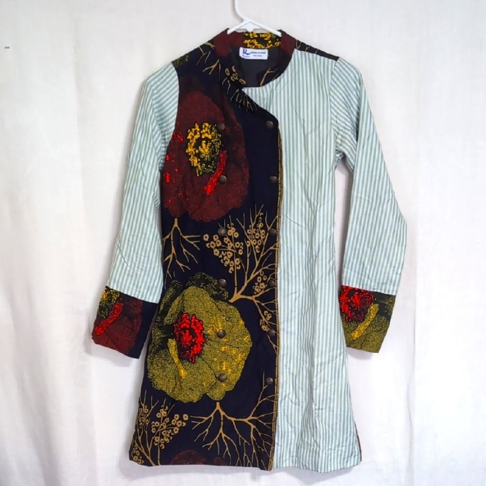 House of Riyah Ankara Double Breasted Tunic Top Made in Nigeria