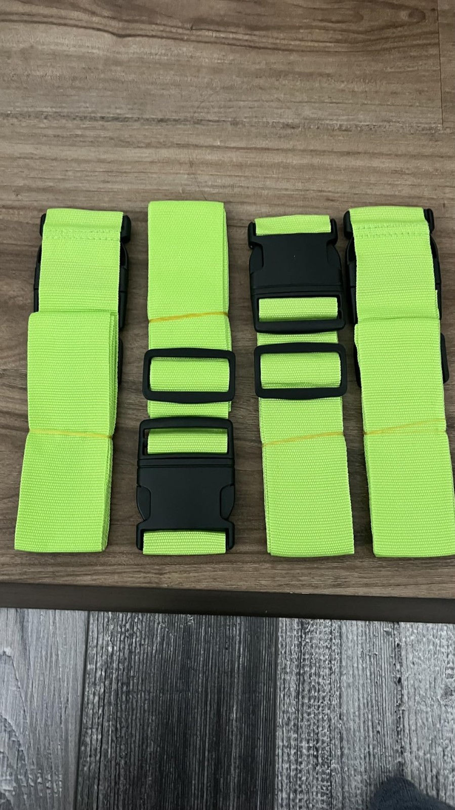 4 Pack Luggage Straps TSA Approved Travel Suitcase Bag Closure Adjustable Green
