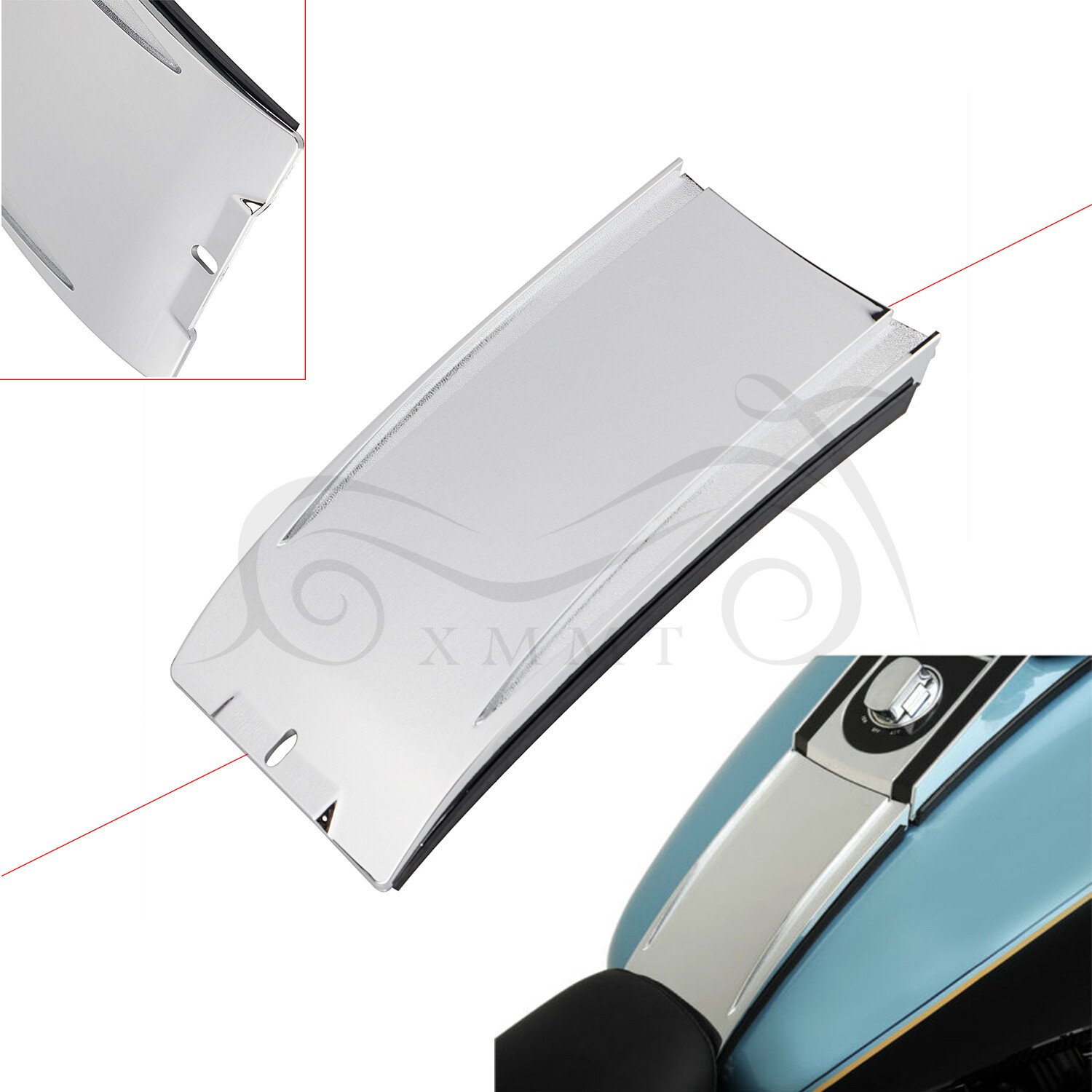 Chrome Lower Dash Extension Panel For Harley Softail Fatboy Deluxe FLSTN 2000-17