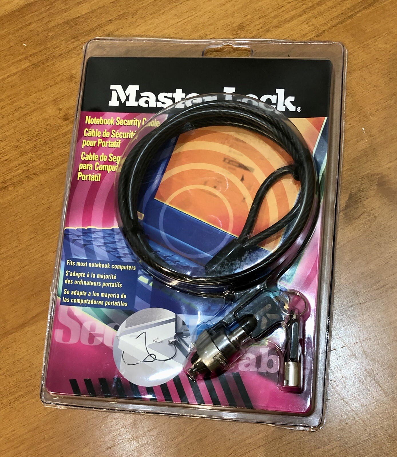 ✅New! MASTER LOCK  Universal Notebook Security Cable #64032 Anti Thef Laptop PC