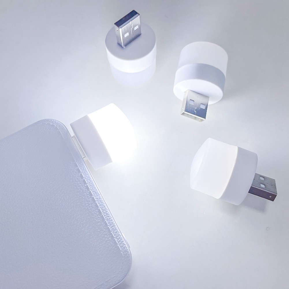 10Pcs USB Night Light USB Plug Computer Mobile LED Night Lamp, White Light P1L9