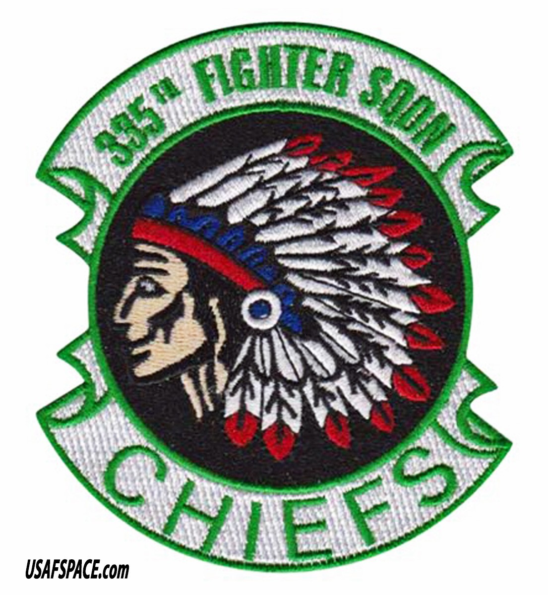 USAF 335TH FIGHTER SQDN-335 FS- CHIEFS -F-15E-Seymour Johnson AFB, NC- VEL PATCH