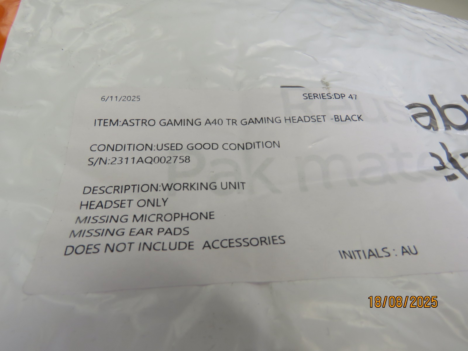 Astro A40 TR Wired Gaming Headset For Multi Platform [DP47]