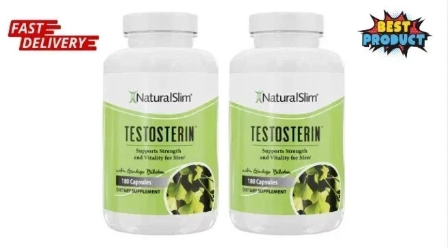 Natural Slim Testosterin Men's Multivitamins Booster 180 Capsules  ( Pack of 2 )