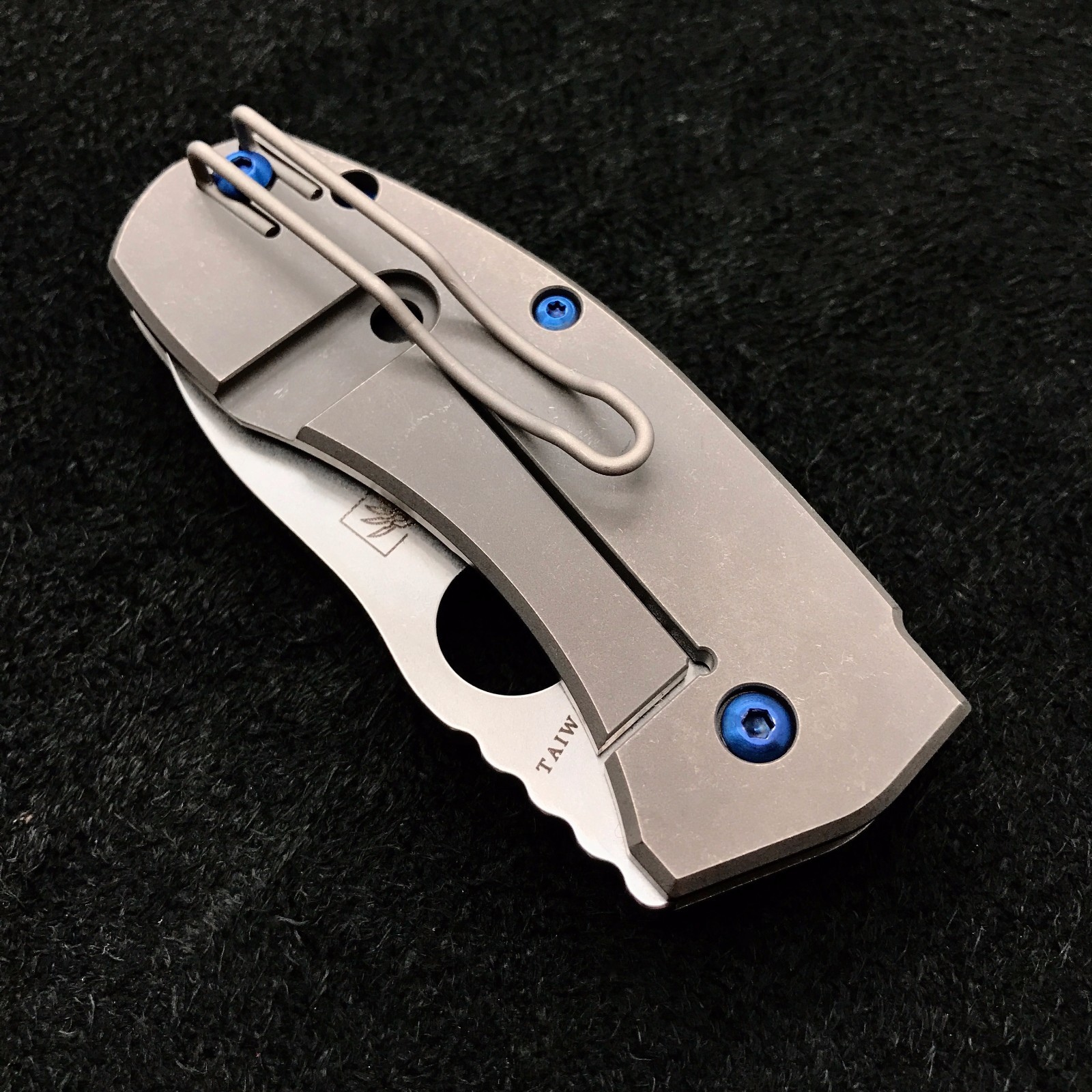 Blue Titanium Screw Set (NO KNIFE) for Spyderco Techno (6) ~ C158TIP