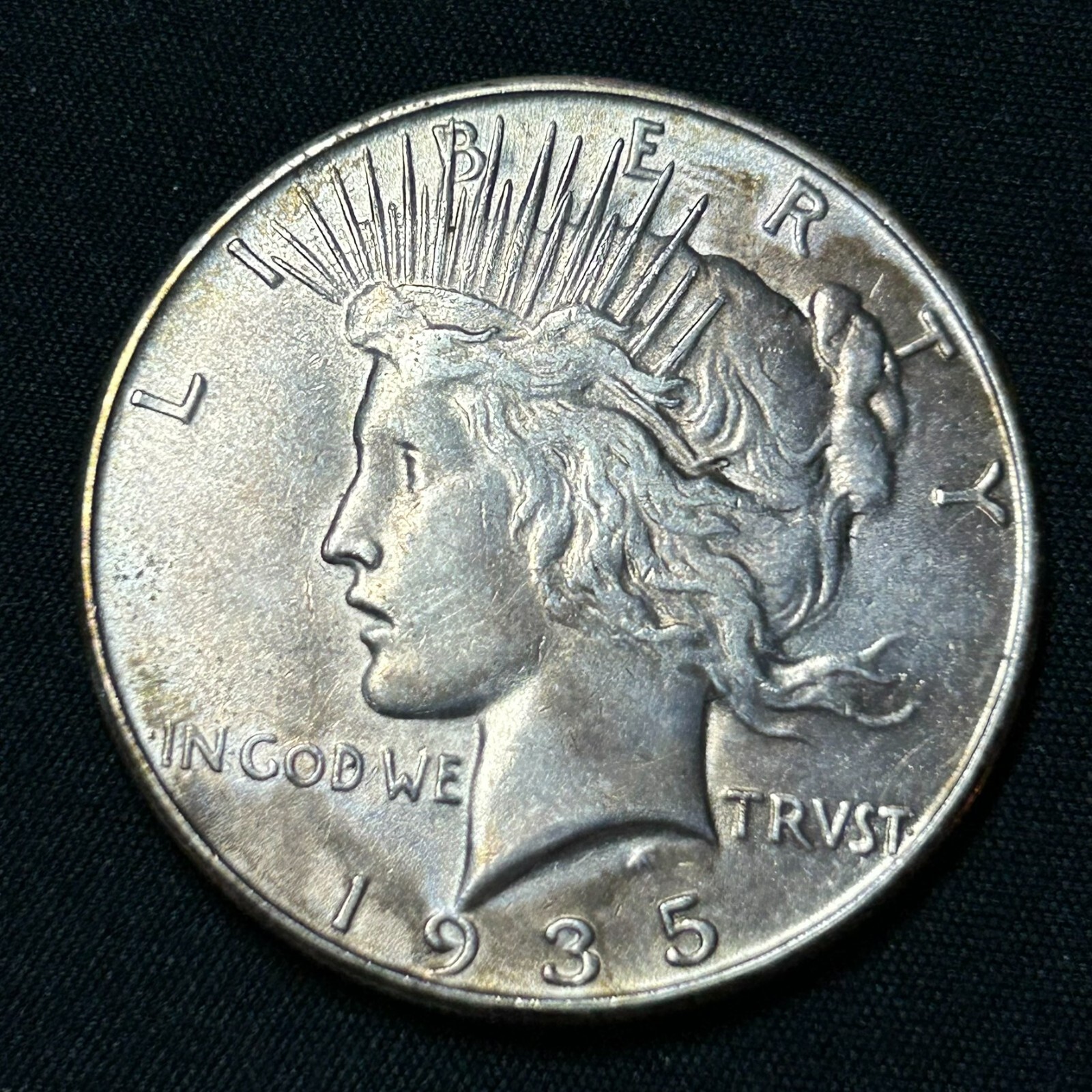 1935-S Silver Peace Dollar San Francisco Mint Almost Uncirculated Condition*