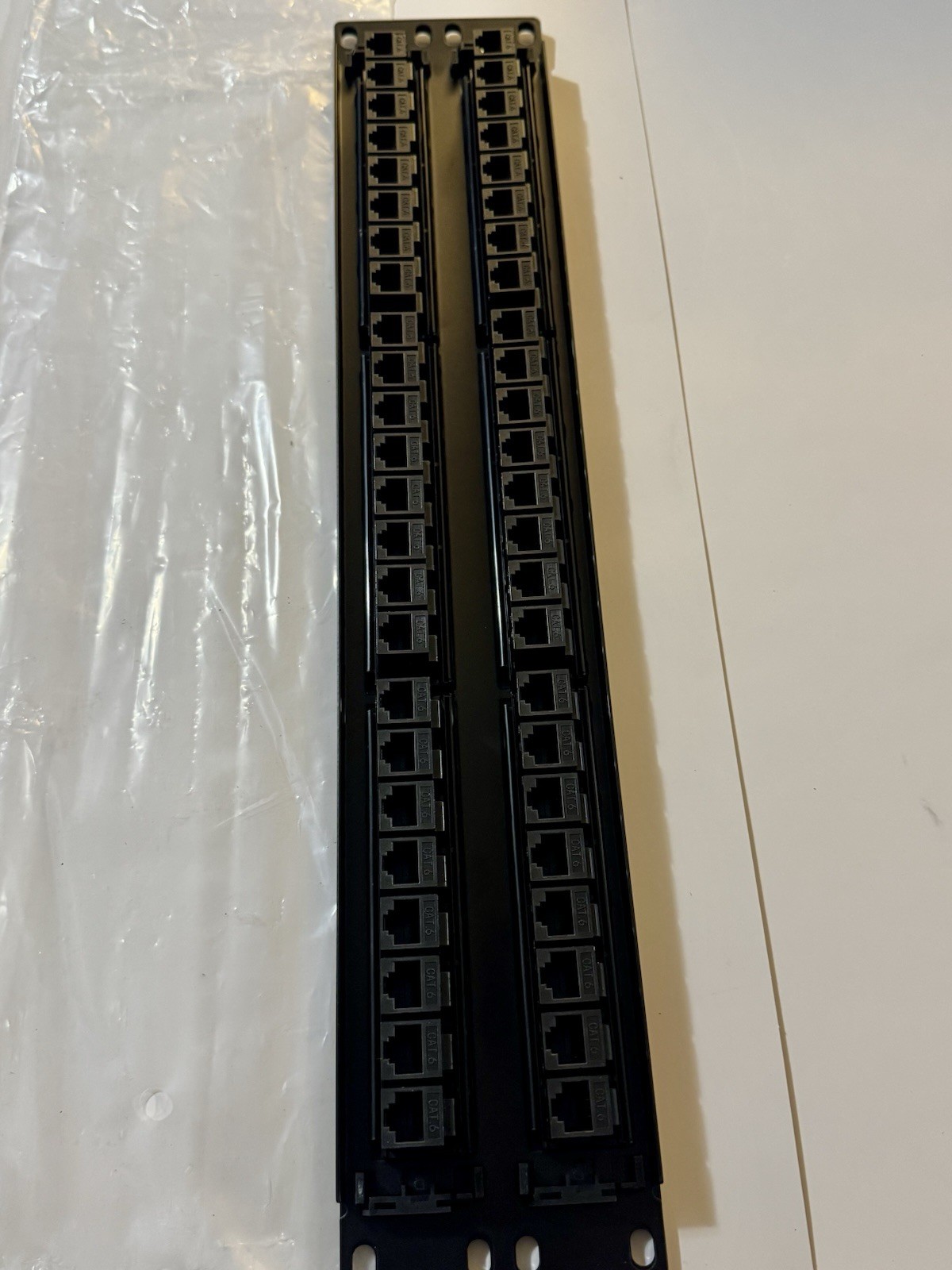 Patch Panel 48 Port Cat6 with Inline Keystone 10G Support, Pass-Thru Coupler 1U