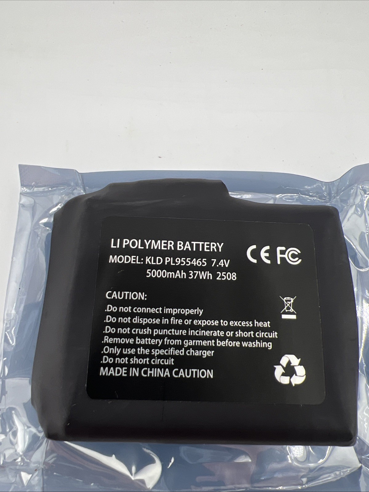 KLDPL955465 7.4V 5000mAh Li-Polymer Rechargeable Battery Pack Replacement