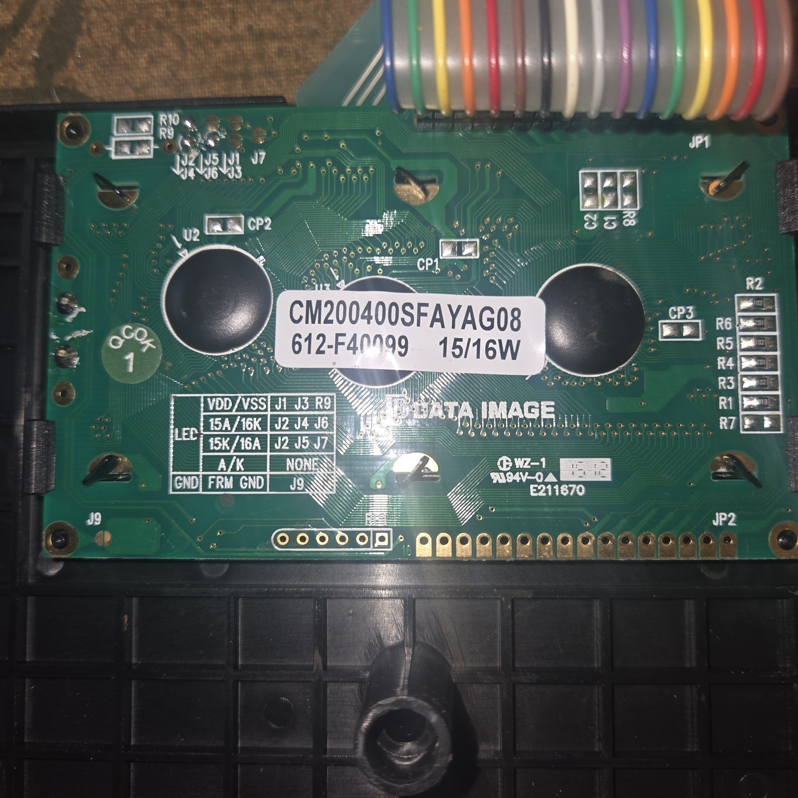 Edwards EST VS Series LCD Display Screen Assembly Module CM200400SFAYAG08 READ