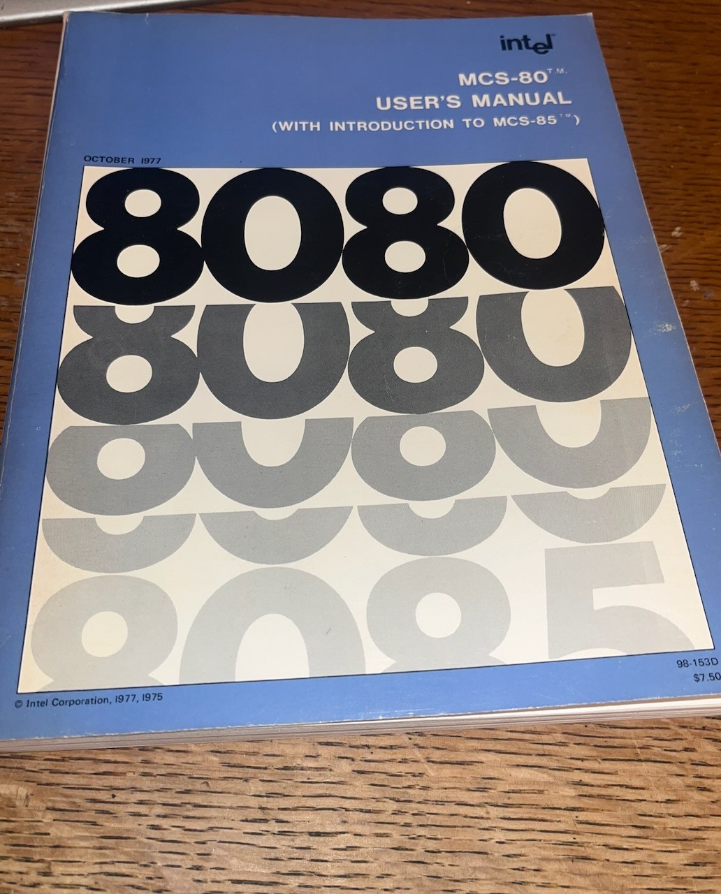 Intel MCS-80 User's Manual (With Introduction to MCS-85) From October 1977 Book