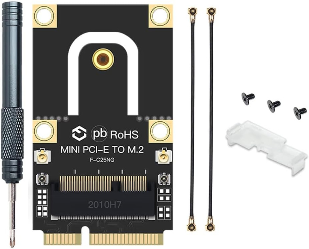 M.2 to PCIe Converter for Laptop NGFF M.2 Key A+E WiFi Bluetooth Card to Mini PC