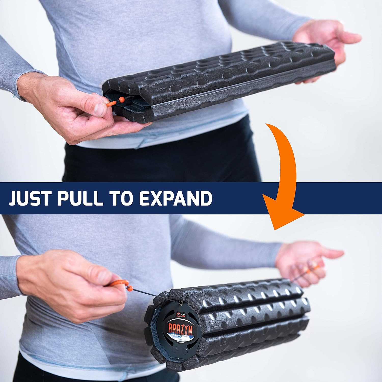 Morph Foam Roller: Collapsible Travel Foam Roller for Back Pain Relief, Worko...