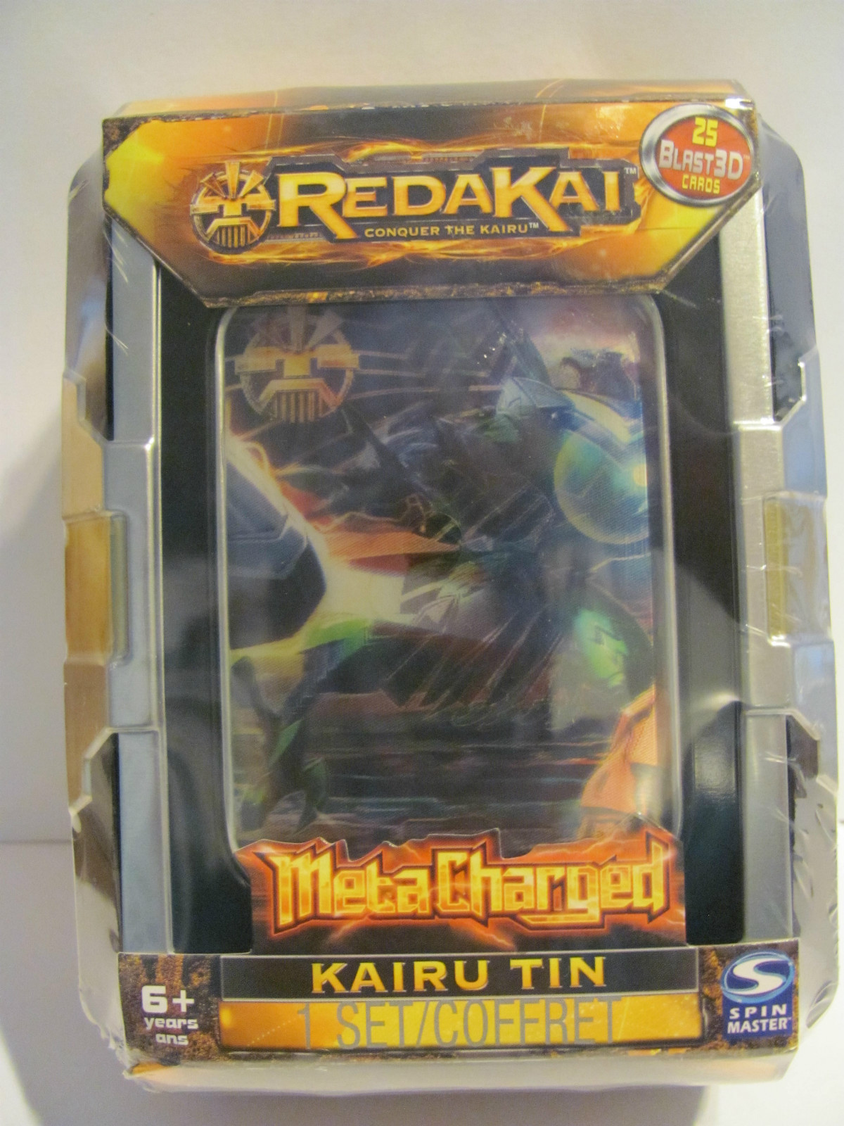 Redakai Conquer the Kairu  Tin   MetaCharged  1 set  Ages 6+  New in Box