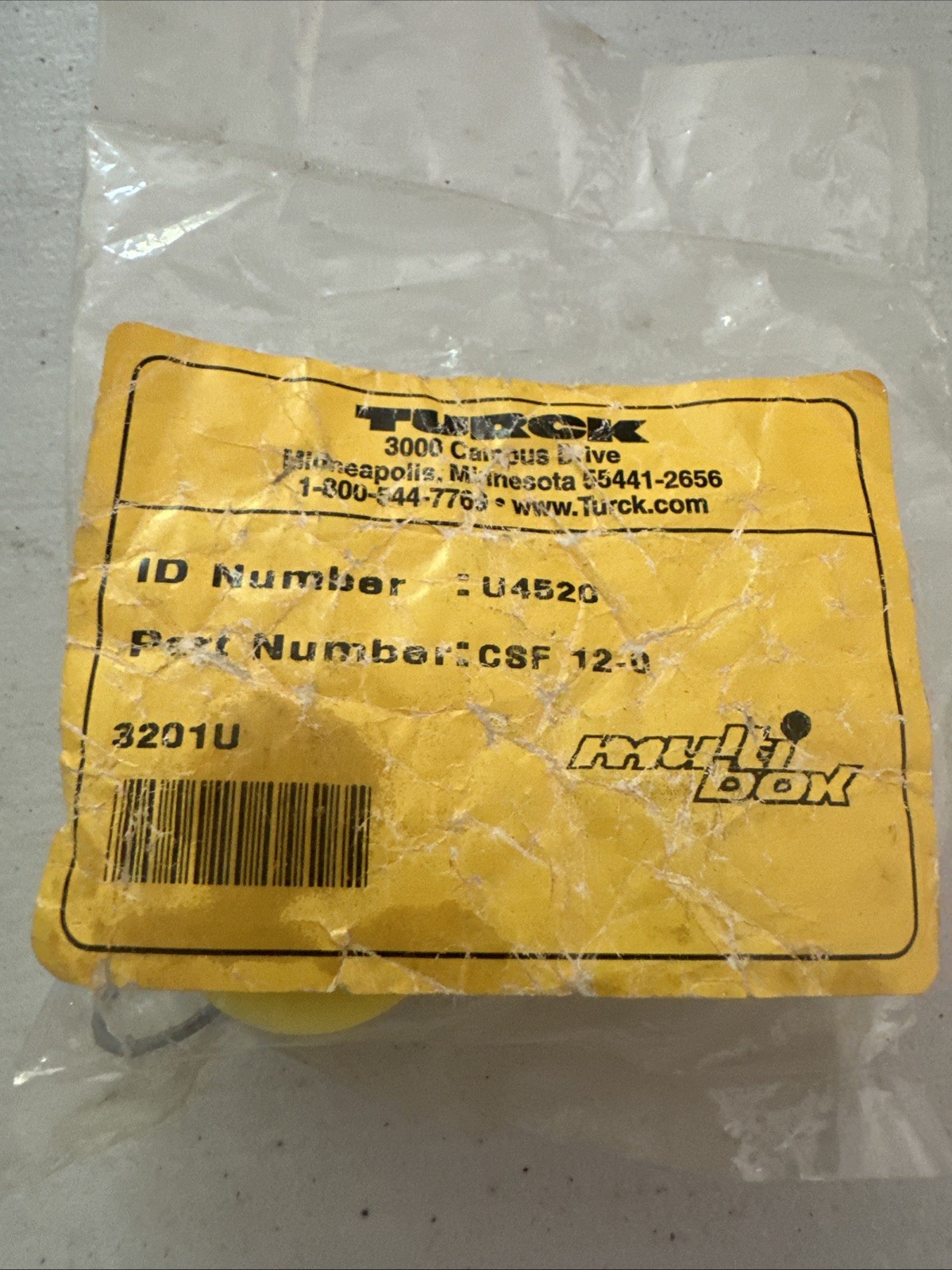 1 NIB TURCK CSF-12-0 CSF120 RECEPTACLE MULTI FAST U4520 12 PIN
