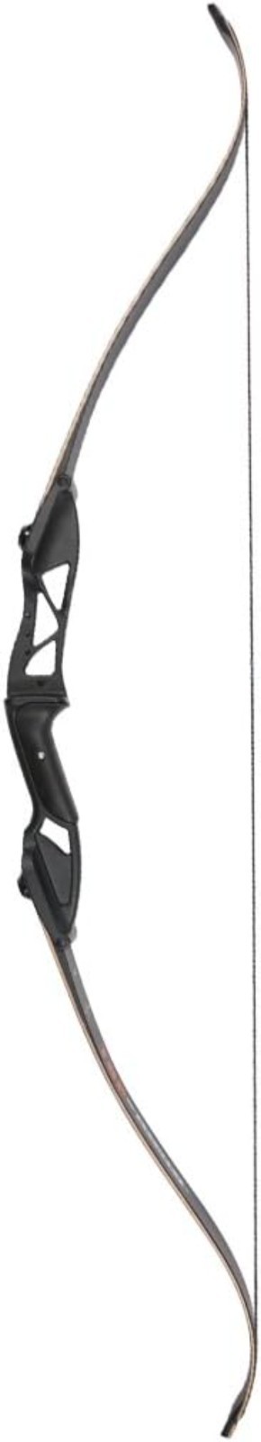 56" Right-Hand Black Recurve Bow - Durability & Performance for Hunters