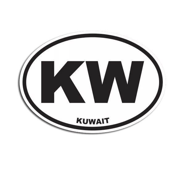 Kuwait Oval Sticker