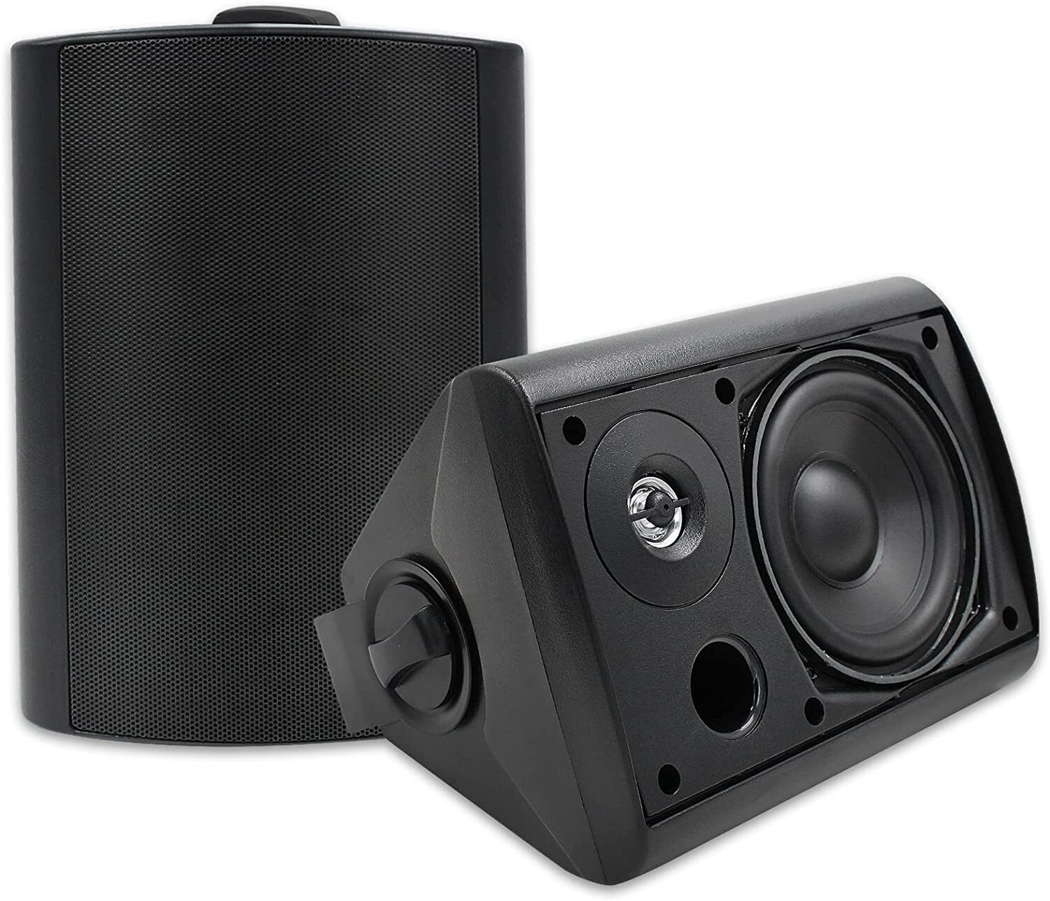Herdio 5.25" Passive Outdoor Speakers Wired Waterproof 300 Watts Wall Mount