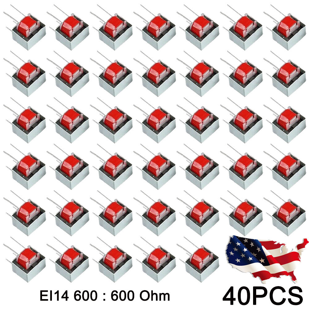 Set of 40 EI14 600 : 600 Ohm 1:1 Isolation Transformer Audio Transformers N207