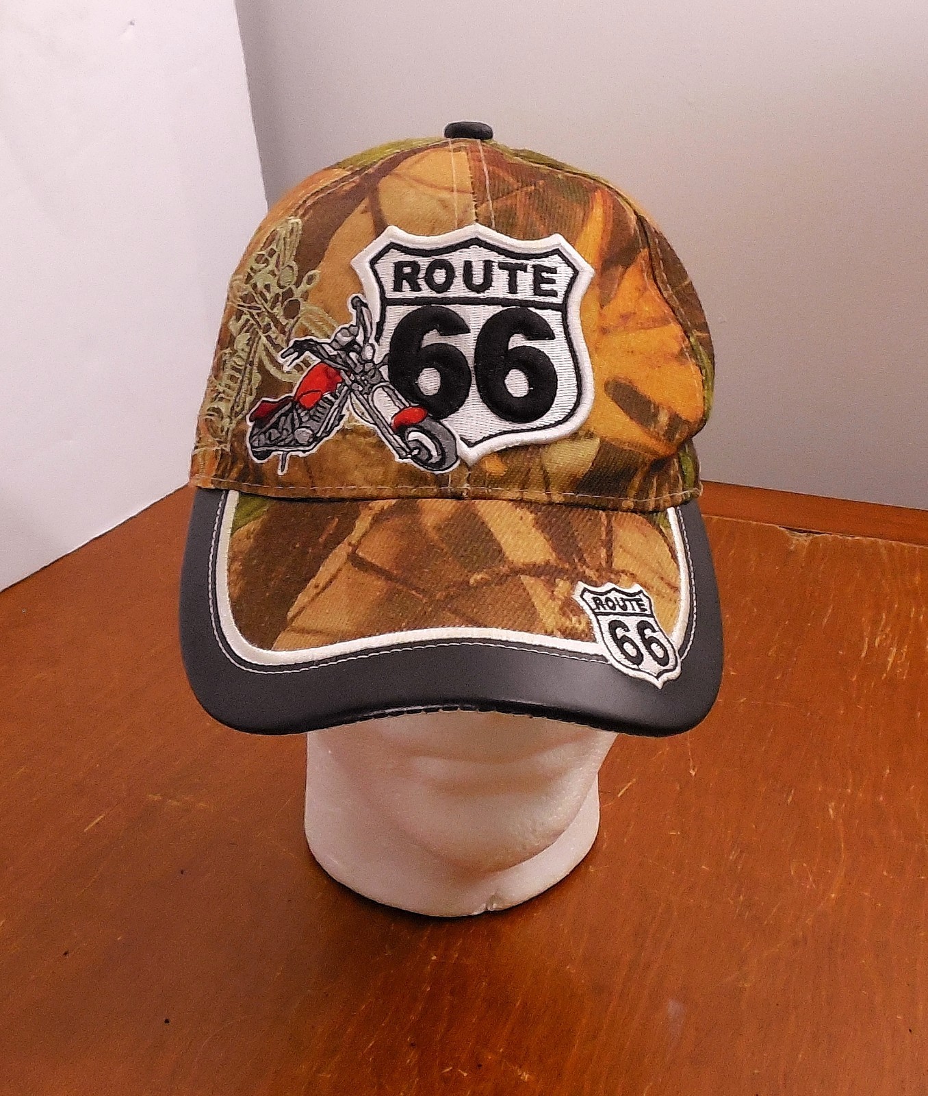 Mens Camo Baseball Cap Hat Adjustable Route 66 Real Time