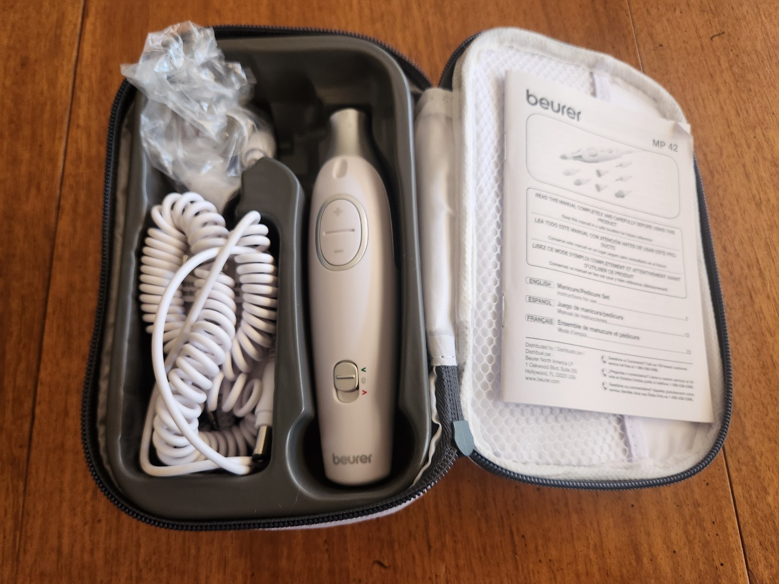 Beurer MP42 Manicure Pedicure Nail Drill, 7-in-1 Nail Kit Set
