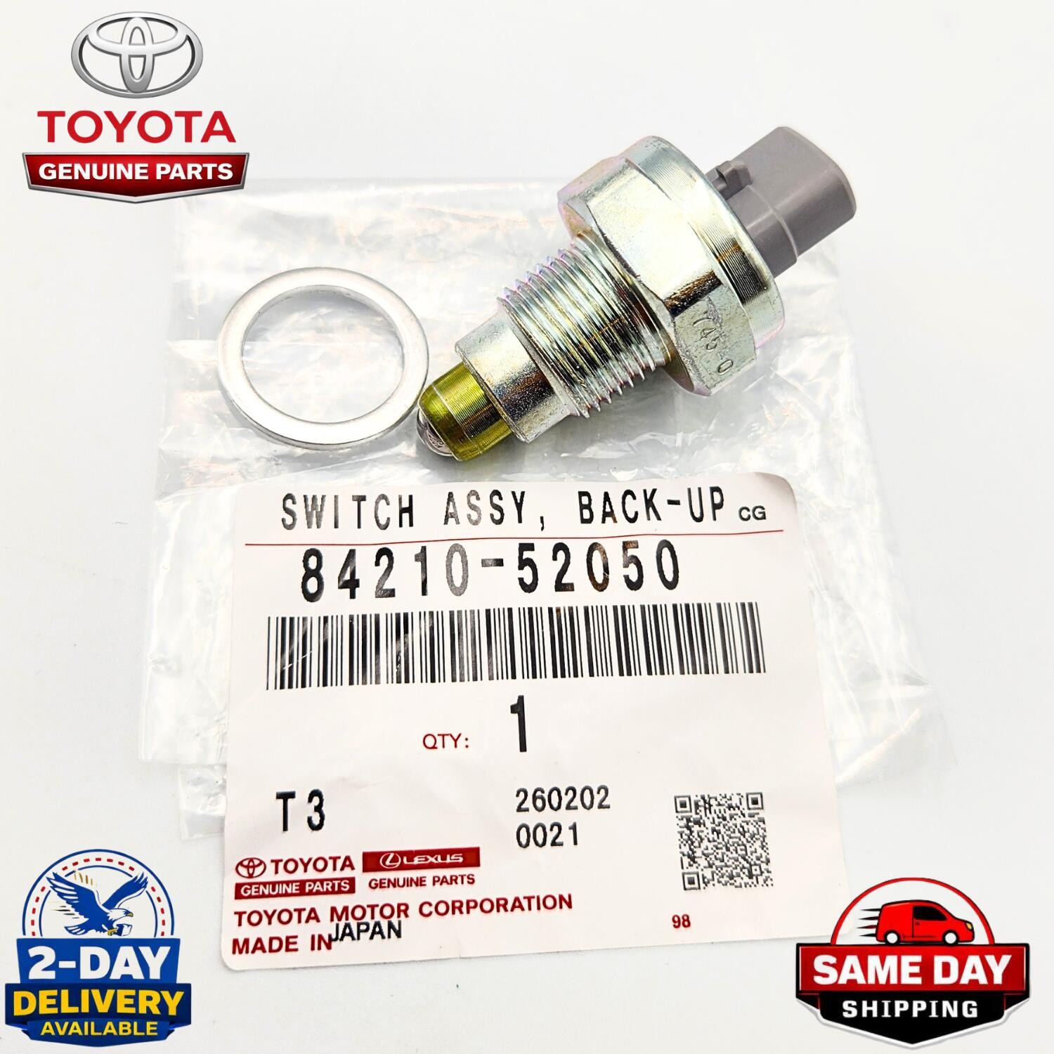 GENUINE TOYOTA 4RUNNER CAMRY RAV4 BACK UP LAMP SWITCH ASSY 84210-52050