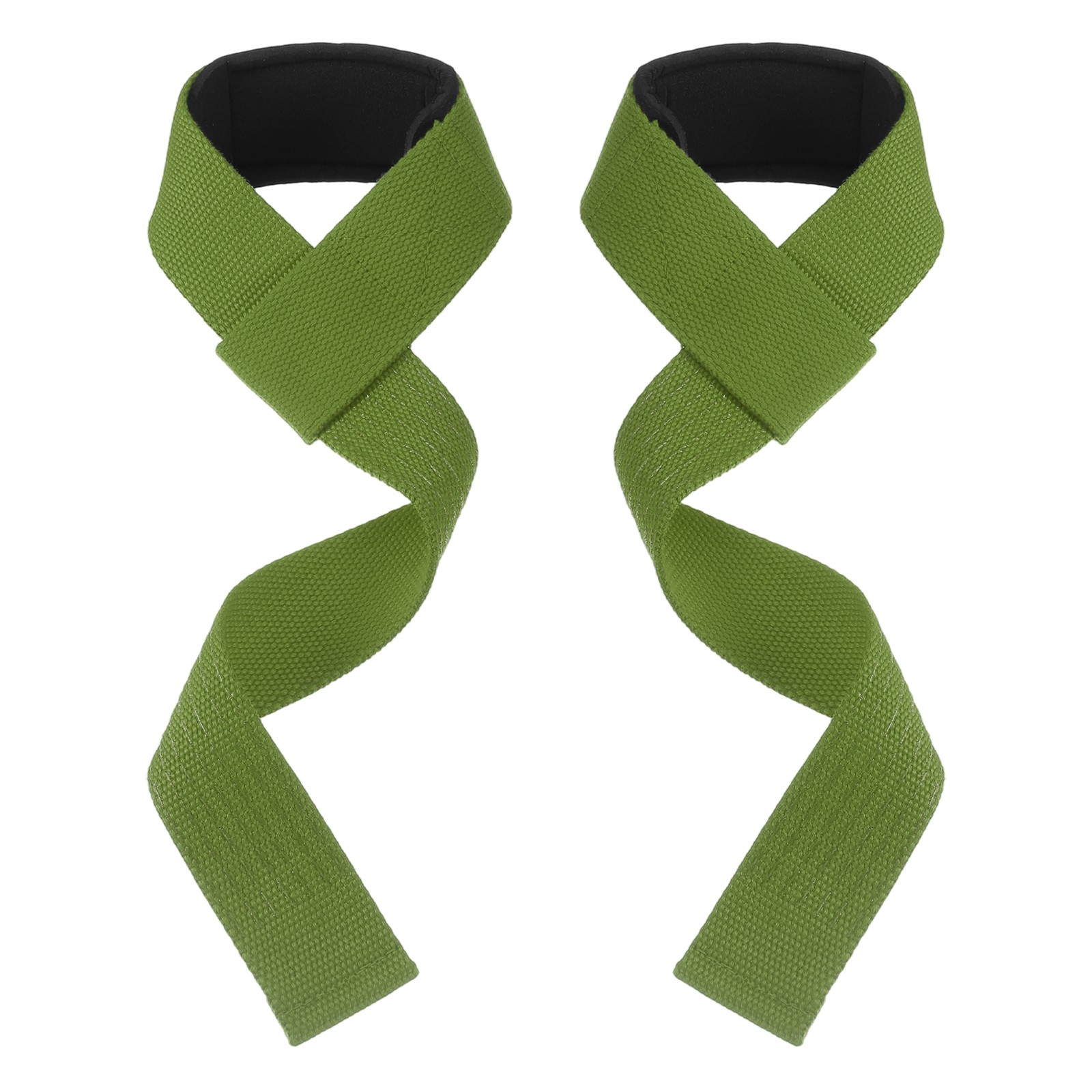 2 Pcs Padded Lifting Strap for Men Women Weightlifting, Green