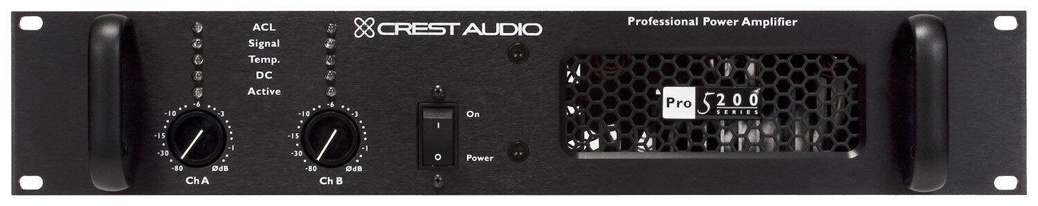 Crest Audio Pro 5200 Professional Touring Power Amplifier - 2RU Rack Mount Amp