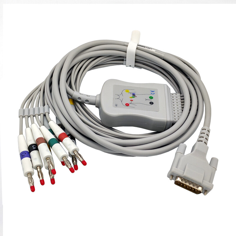 10-Lead EKG Patient Cable, Fixed Lead Wires,for Bionet CardioCare ECG Machines