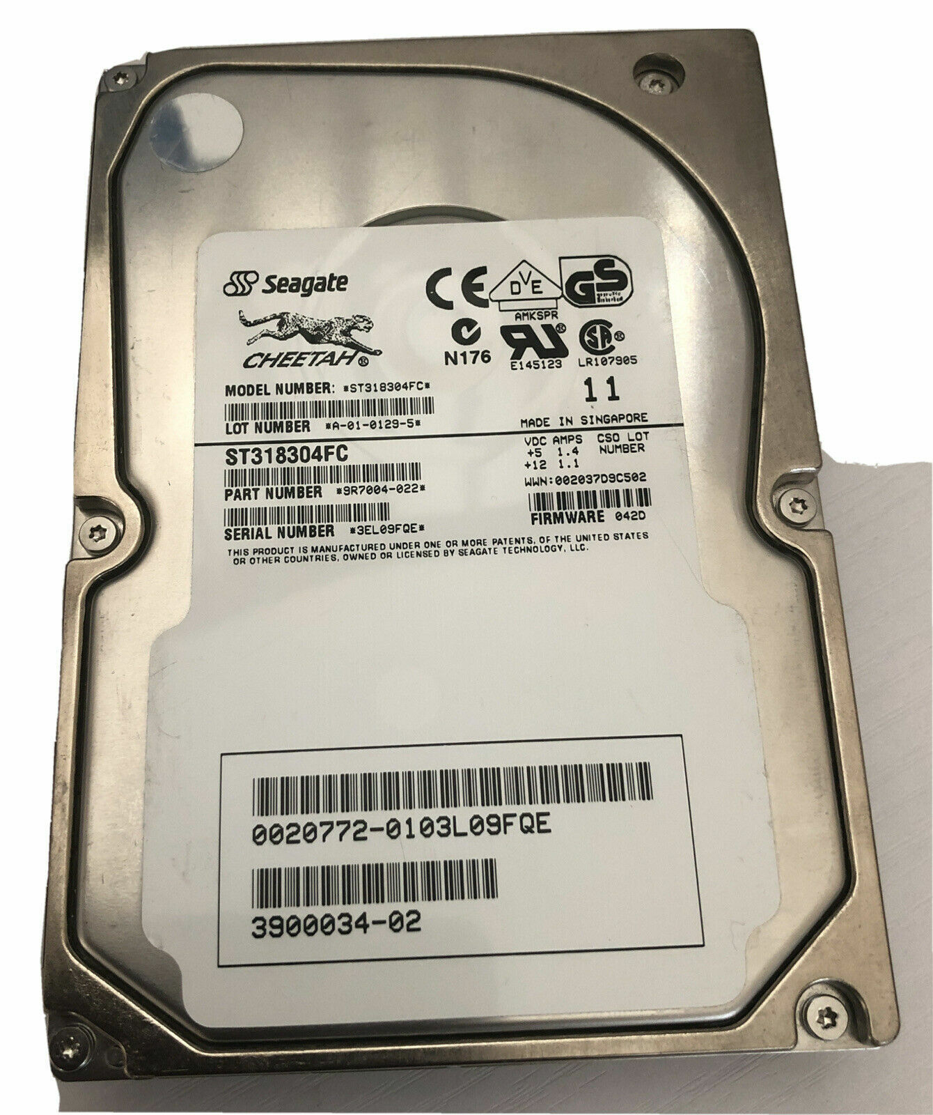 ST318304FC Seagate Cheetah 18GB   3.5 HDD. Tested-