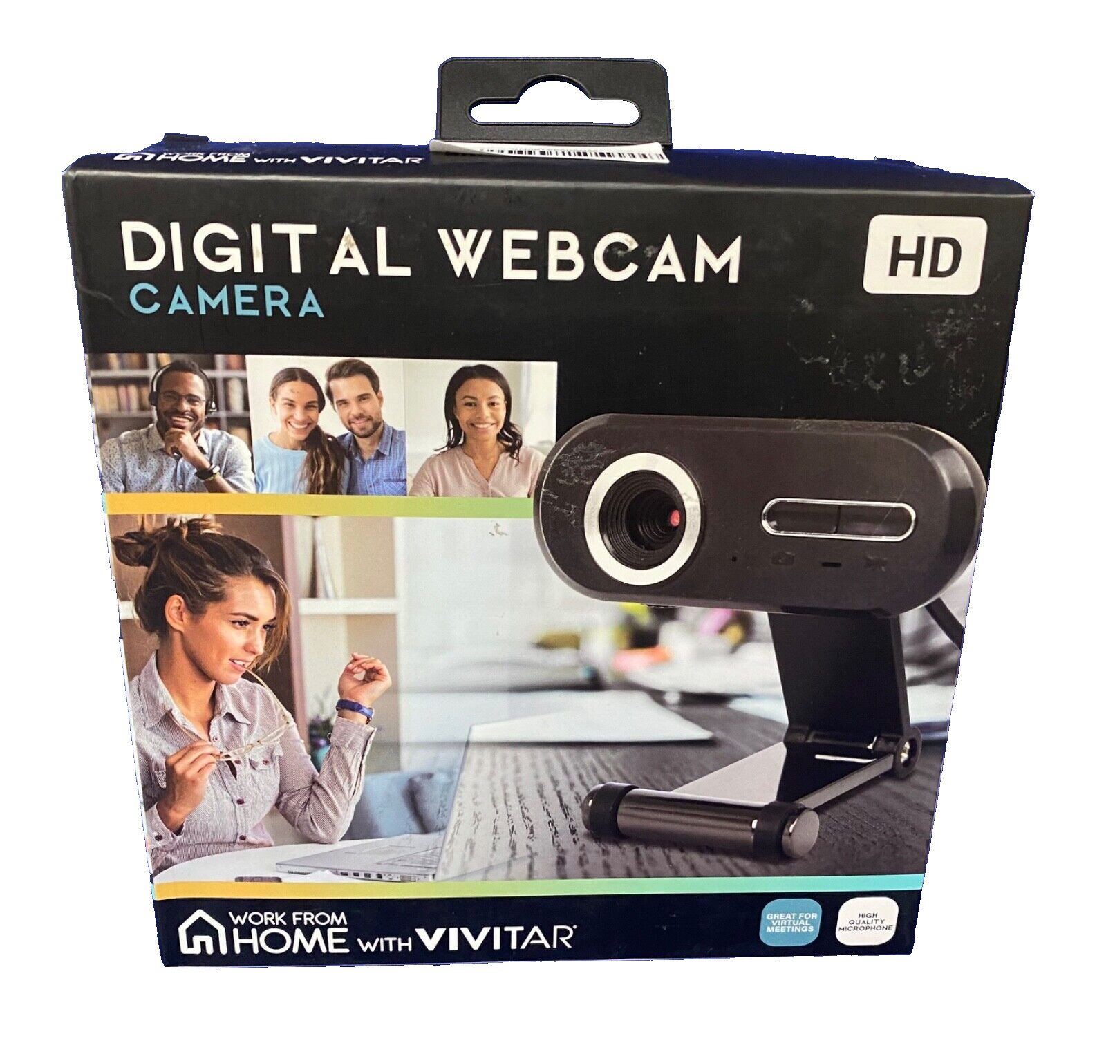 Vivitar VWC104-BLK USB HD Digital Webcam w/Mic-Optimized for Zoom-Brand NEW