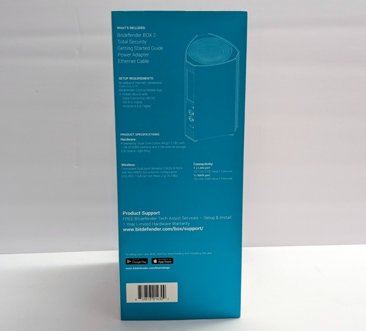 Bitdefender BOX 2 Cybersecurity Hub AC1900 WiFi Network Security Device