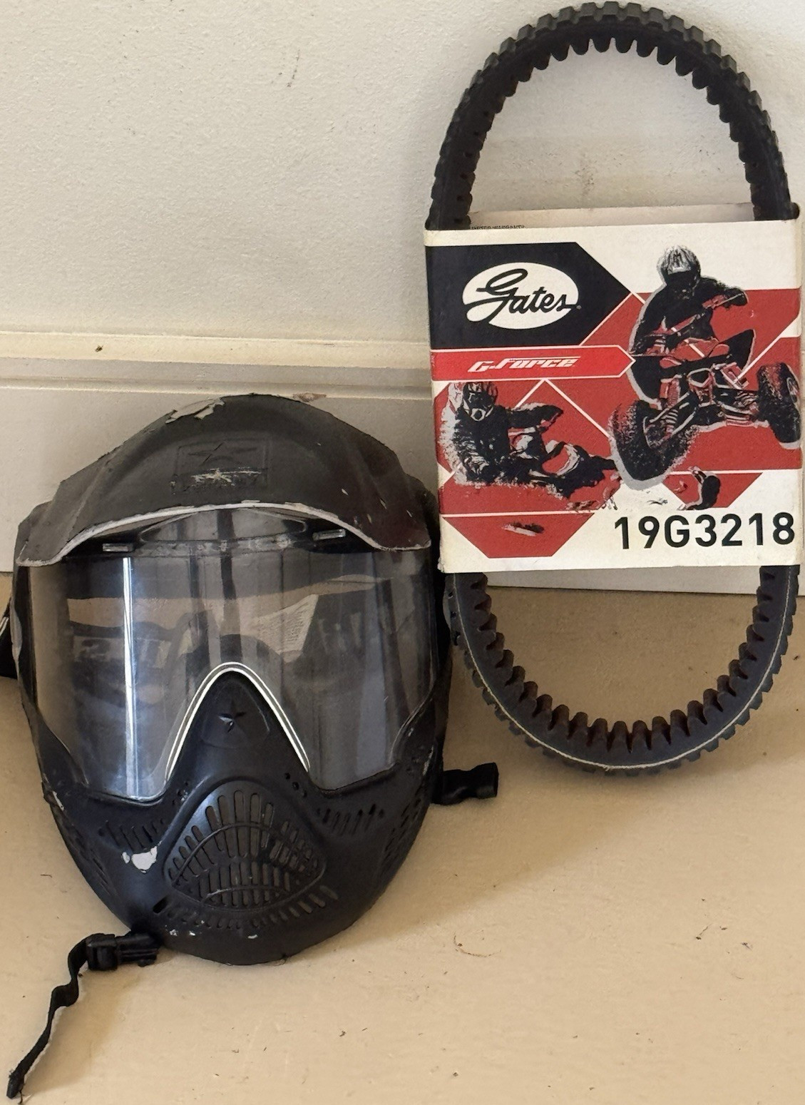 Black Paintball Full Face Mask Goggles Protective Face Covering Mask