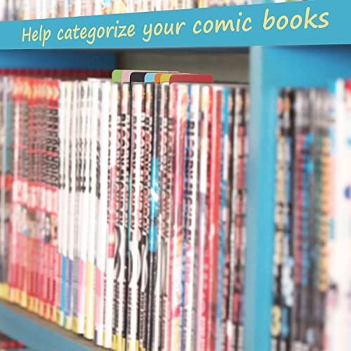 Multicolor Comic Book Dividers - Frosted Card Separators with Tabs, 100 Pcs, 7.2