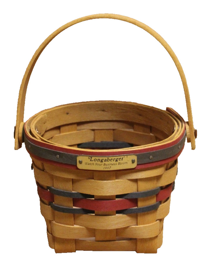 Longaberger Handle Basket "Watch Your Business Bloom" 1997