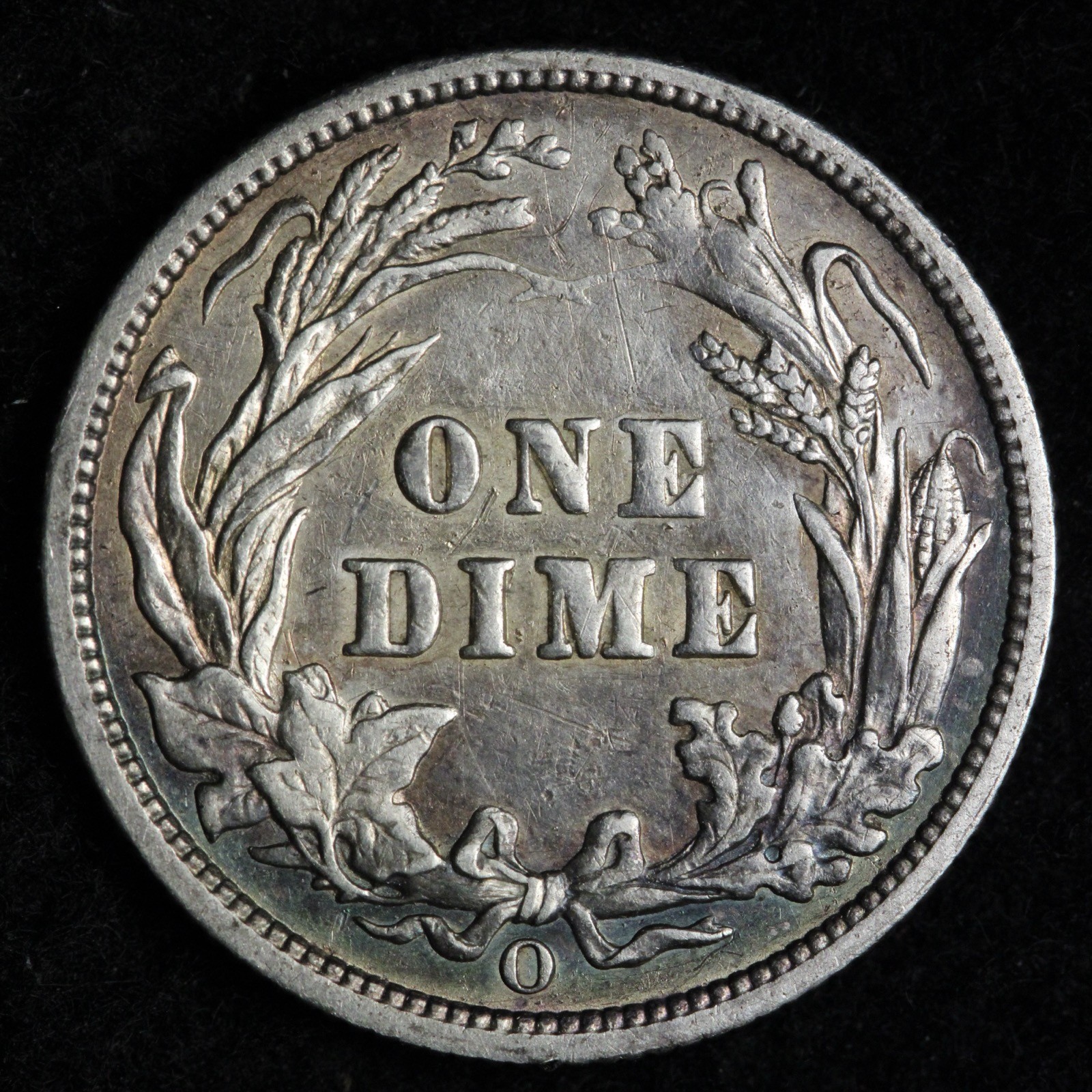 1901-O Barber Silver Dime AU+ E290 XJM