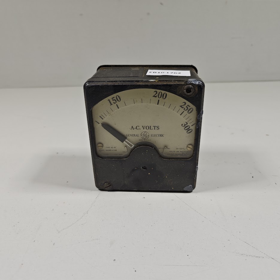 General Electric A-C Volts Meter - Untested, For Parts, Vintage