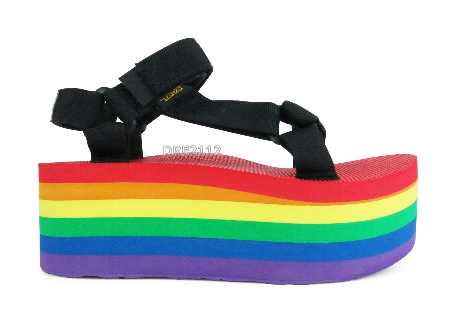 Teva Flatform Universal Rainbow Pride Platform Sandals Womens Size 8 *NIB*