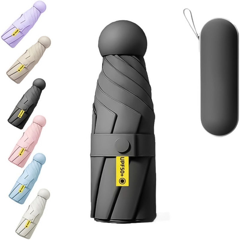 Mini UV Protection Umbrella Lightweight Pocket Size for Women Kids