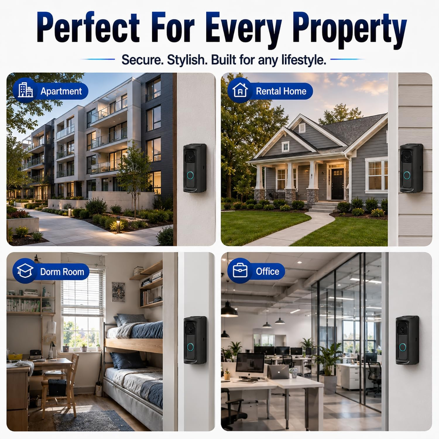 360° Adjustable Anti-Theft Doorbell Mount, Compatible with 2026 Ring Battery Doo