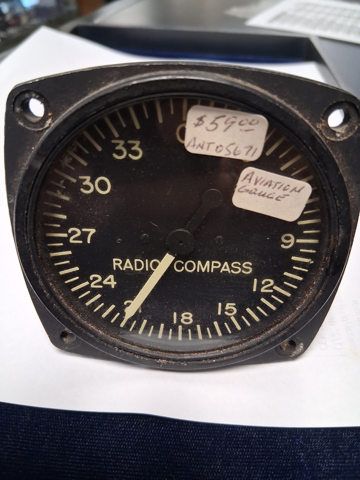 Vintage U.S. Army Avionics PL-118 Radio Compass