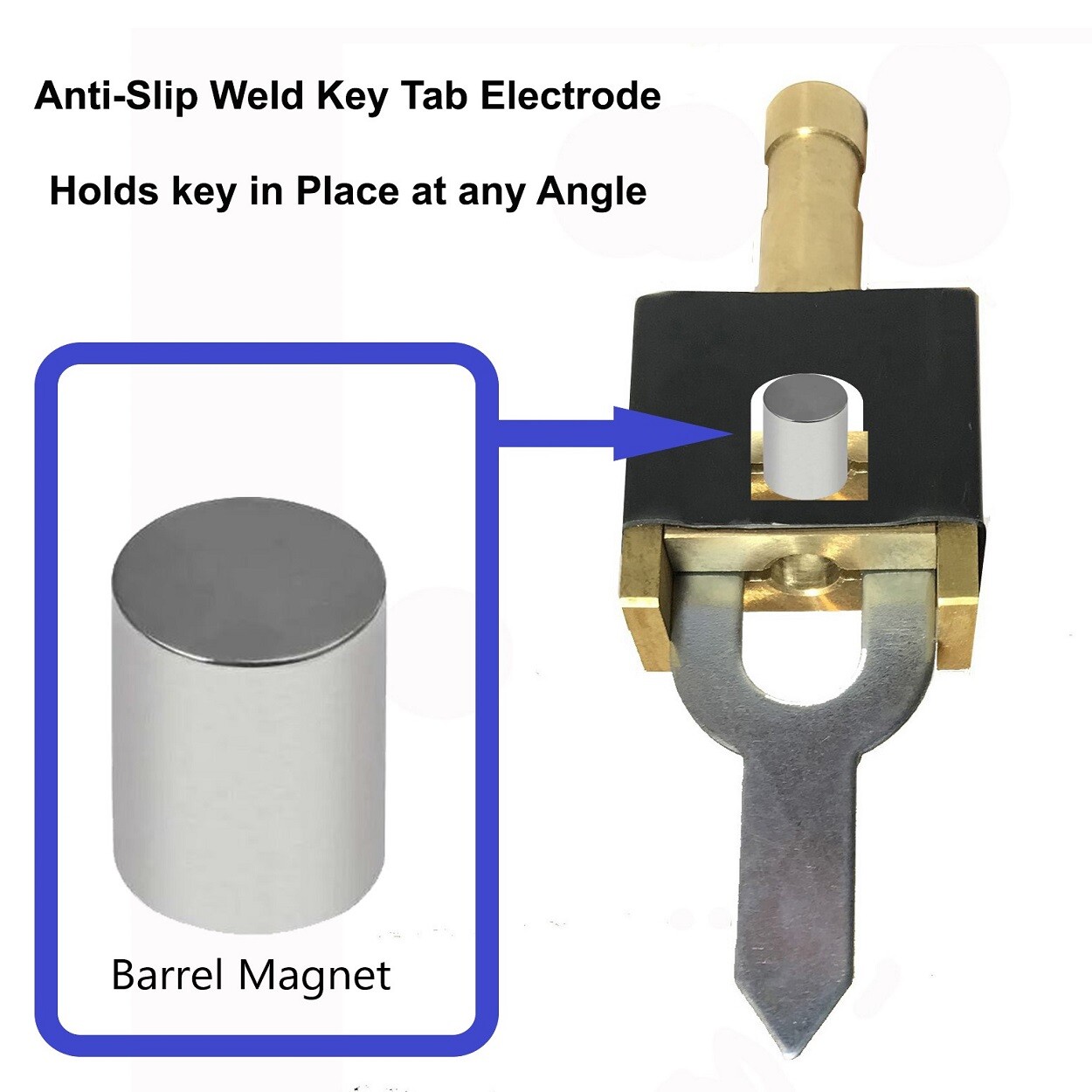 Dent Puller Weld Keys - Electrode Combo kit - 100 Twisted Key Tabs